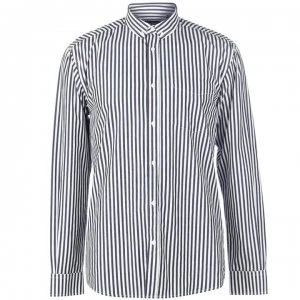 Image of Pierre Cardin Bold Stripe Long Sleeve Shirt Mens - Navy/White