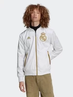 Image of adidas Real Madrid Cny Bomber Jacket, White Size M Men