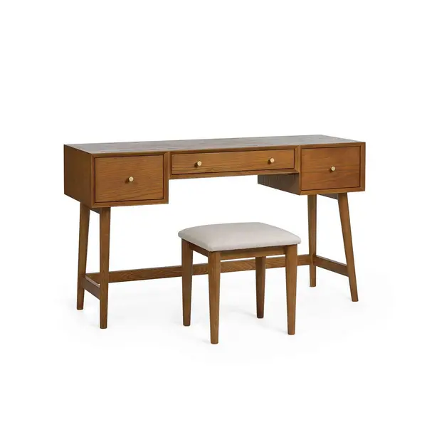 Image of Julian Bowen Lowry Dressing Table and Stool Set LOW054