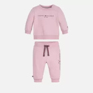 Image of Tommy Hilfiger Babys' Essential Crewneck Set - Pink Shade - 6 Months