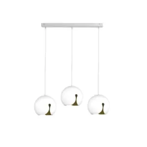 Image of Malaga Bar Pendant Ceiling Light White, 62cm, 3x E27