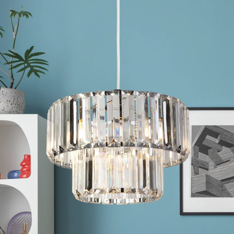 Image of Searchlight Chrome and Clear Acrylic Shade Chrome - Searchlight Chrome KY60702