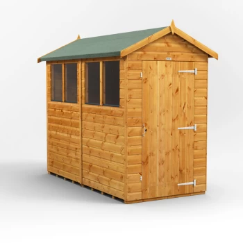 Image of 8x4 Power Apex Garden Shed - Brown