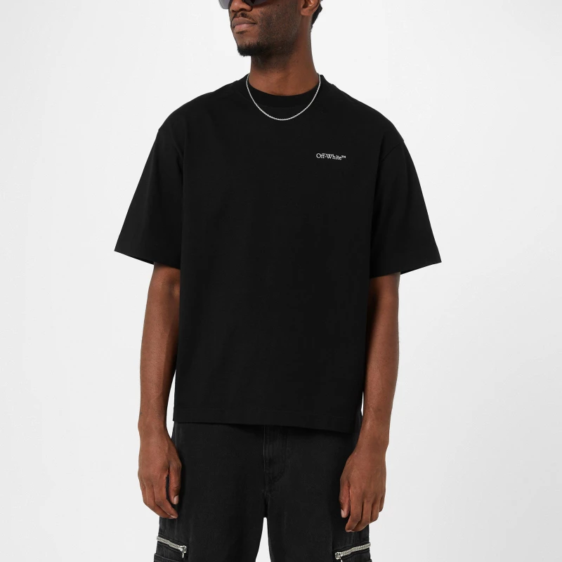 Image of Off White Mens Pg Vega Pocket Tee, Chest Pocket T-Shirt Black male XS