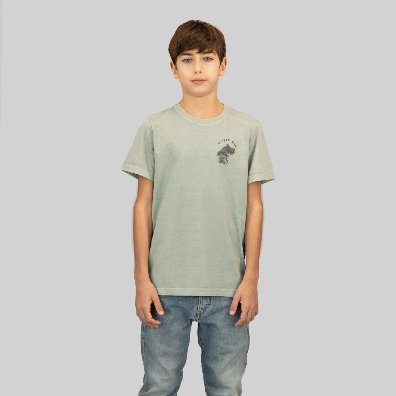 Image of G Star Kids Rhino Logo Regular Fit T-Shirt Mercury male 14Y