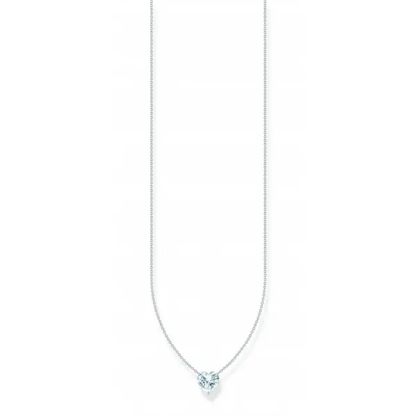 Image of Thomas Sabo Sterling Silver Basics White Zirconia Necklace KE2211-051-
