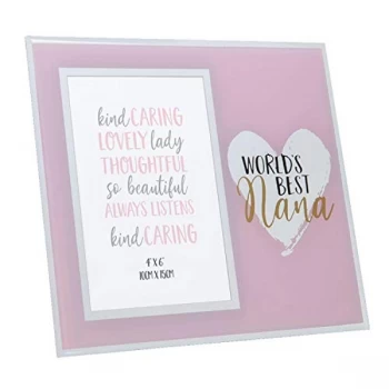 Image of 4" x 6" - Mirror Glass Photo Frame - World's Best Nana
