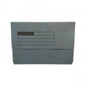 Image of Document Wallet Manilla Foolscap Half Flap 250gsm Blue - Pack of 50