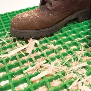 Image of Cobamat PVC Industrial Walkway Matting Roll - 12mm thick with 22mm x 22mm holes - 10m x 600mm