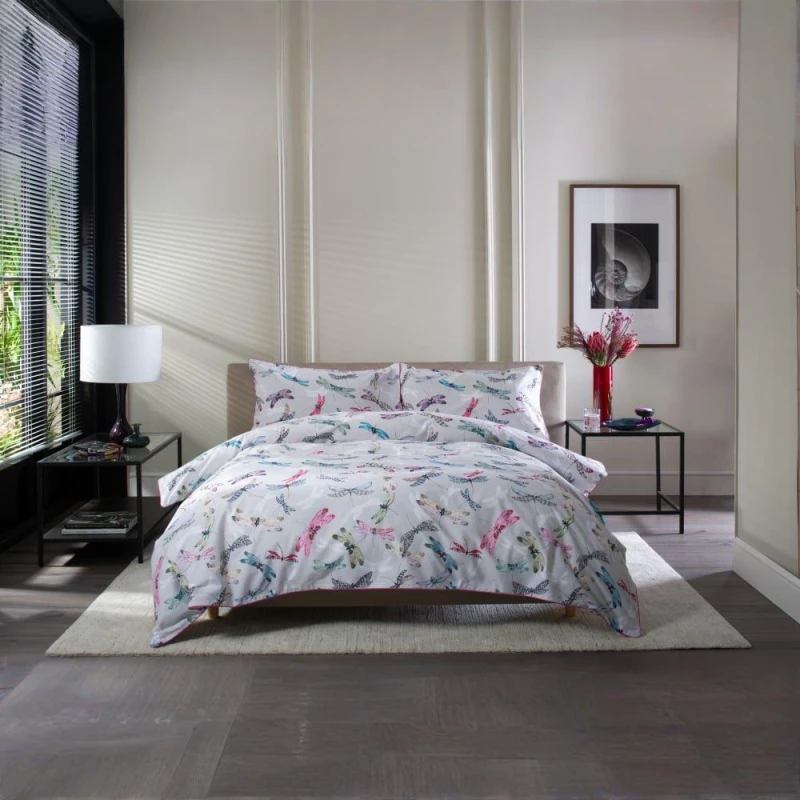 Image of The Lyndon Company Dragonflies Duvet Cover Multi unisex Double