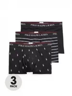 Image of Polo Ralph Lauren 3 Pack Trunks, Polo Black Size M Men