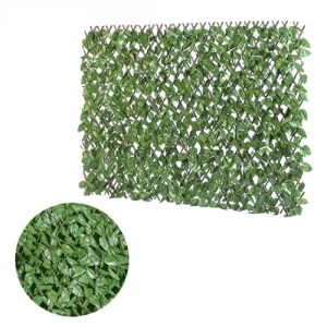 Image of GardenKraft Expandable Artificial Light Ivy Willow Fence Panel