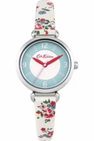 Image of Ladies Cath Kidston Kew Sprig Stone Strap T-Bar Watch CKL020CS