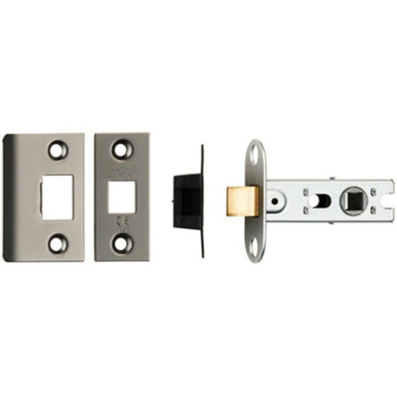 Image of Loops 64mm Tubular Mortice Door Latch Bolt Through Square Forends Matt Bronze Multi unisex