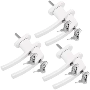 Image of 10x or 2x Lockable Window Aluminium Handle Security Child Protection Universal 6x weiß (de)