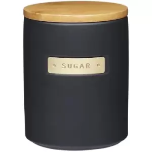 Image of Masterclass Ceramic Black Sugar Canister, Minimal - ["Black"]