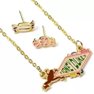 Image of Harry Potter Honeydukes Logo Necklace and Earring Set