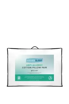 Image of Pure Cotton Anti Allergy Pillow Pair With Micro-Fresh