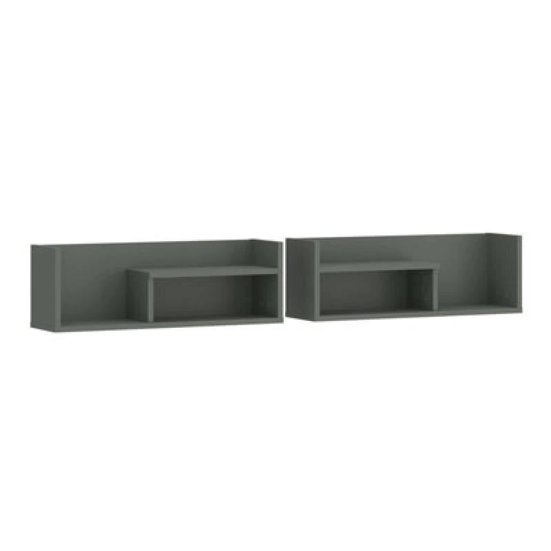 Image of Furniture To Go Arundel Asymmetrical Wall Shelf In Green