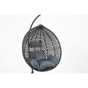Image of Outdoor Living Onyx Large Hanging Pod Egg Chair