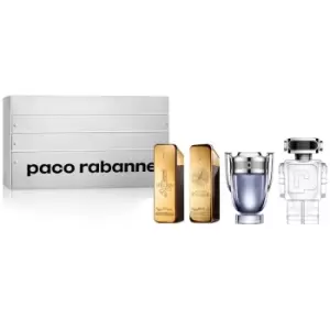 Image of Paco Rabanne Miniatures Gift Set 5ml 1 Million Eau de Toilette + 5ml 1 Million Parfum Eau de Parfum + 5ml Invictus Eau de Toilette + 5ml Phantom Eau d