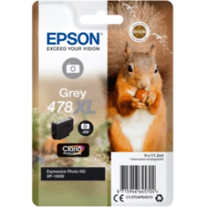 Image of Epson Squirrel 478XL Grey Ink Cartridge