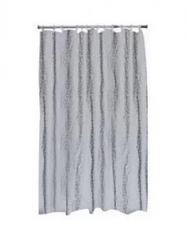 Image of Aqualona Bubbles Grey Soft Peva Shower Curtain