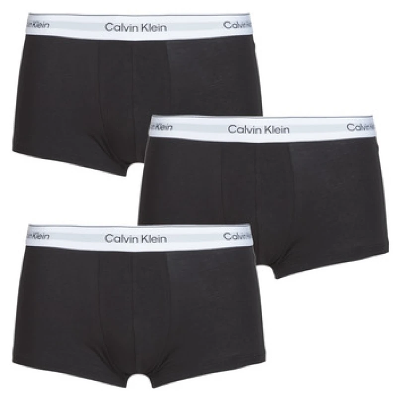 Image of Calvin Klein Jeans LOW RISE TRUNK 3PK X3 mens Boxer shorts in Black