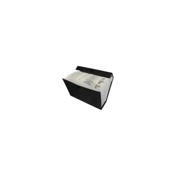 Image of 21 Pocket Cardboard File Case Black - Cathedral
