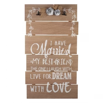 Image of Large Wooden Wedding Sign By Heaven Sends