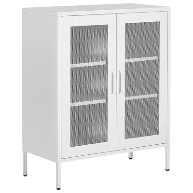 Image of Beliani Modern Cabinet Wakatipu Metal White