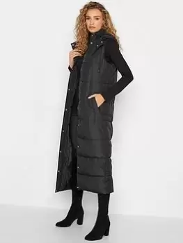 Image of Long Tall Sally Midaxi Padded Gilet - Black, Size 16, Women