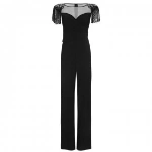 Image of Adrianna Papell Drape Jumpsuit - BLACK