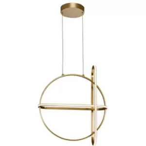 Image of Netlighting Merano Antonino Integrated LED Pendant Ceiling Light Gold Aluminium