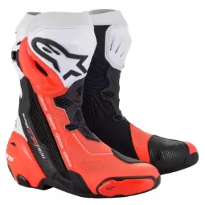 Image of Alpinestars Supertech R Vented 2021 Black White Red Fluo 45