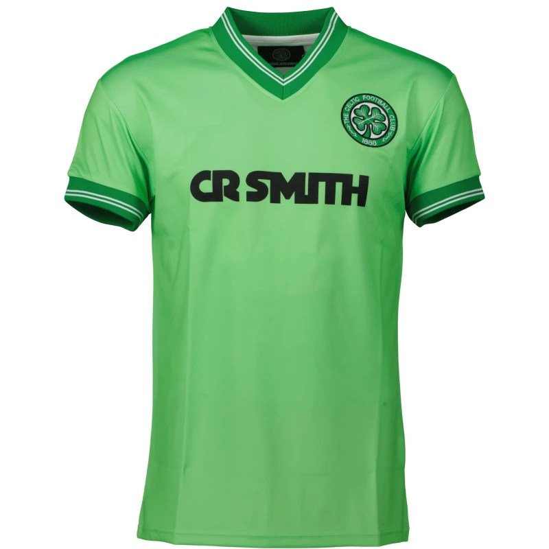 Image of Team Celtic Retro Away Shirt 1984 1986 Adults - Green Green M