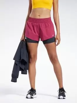 Image of Reebok Running Two-in-one Shorts, Black Size M Women