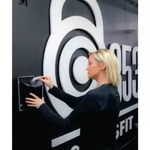 Image of Slingsby Mini Wet Wipe Dispenser Desktop and Wall Mountable In Black. Includes O