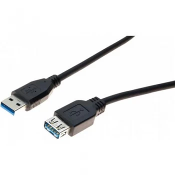 Image of 3m Black USB 3.0 A Extension Cable