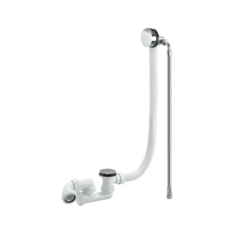 Image of McAlpine HCN3365UK-1M Chrome Plated Brass Bath Filler and Overflow White
