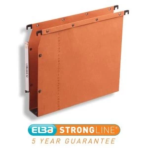 Image of Elba A4 Ultimate AZV Lateral File Manilla 240gsm 30mm Base 300 Sheets Orange Pack of 25