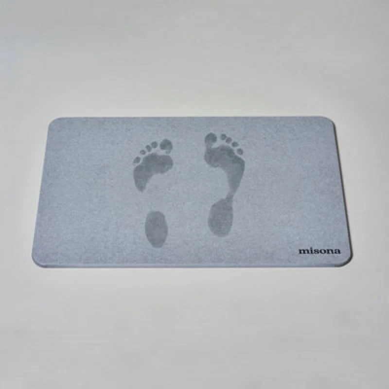 Image of Misona Diatomite Stone Bath Mat - Grey
