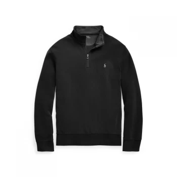Image of Polo Ralph Lauren Double Jersey Zip Top - Polo Black