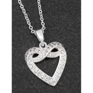 Image of Kiss Collection Silver Plated Kiss/Heart Necklace