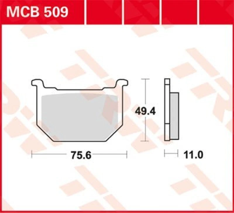 Image of TRW Lucas Brake pad MCB509