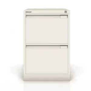 Image of Bisley Filing Cabinet 2 Drawer 470x622x711mm White