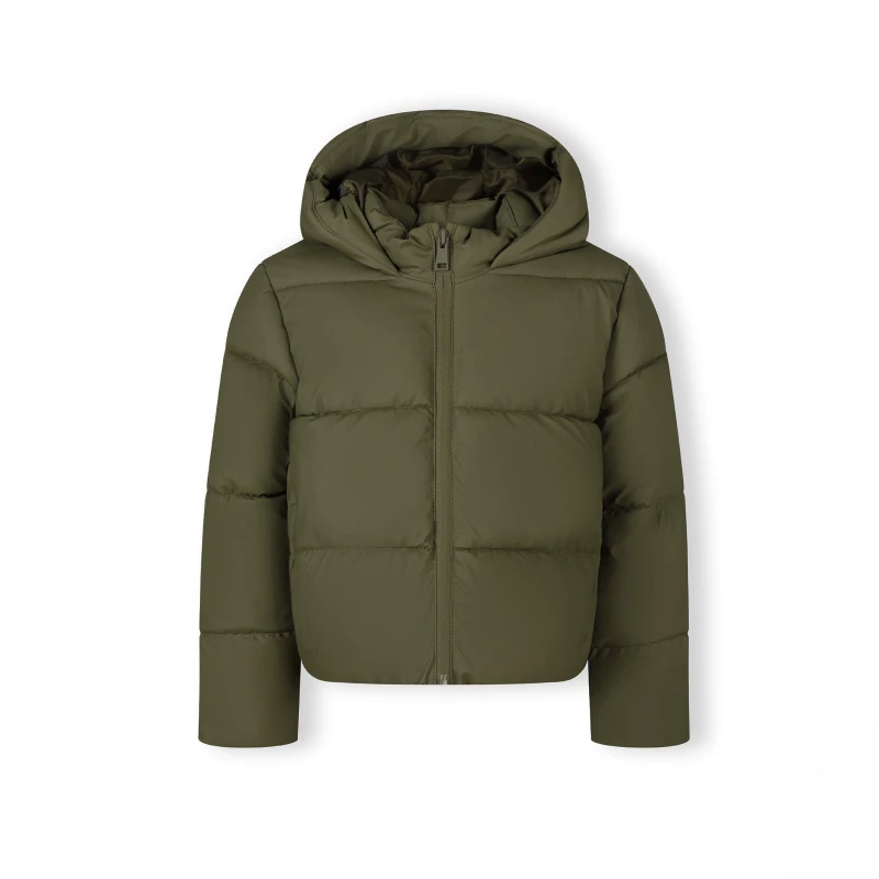 Image of Minoti Kids Short Medium Puffer Jacket Khaki female 7-8 Yrs
