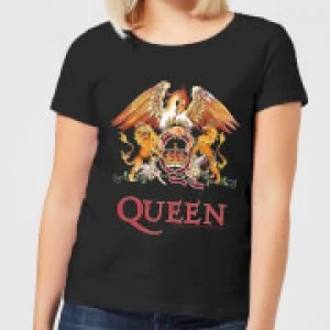 Image of Queen Crest Womens T-Shirt - Black - S