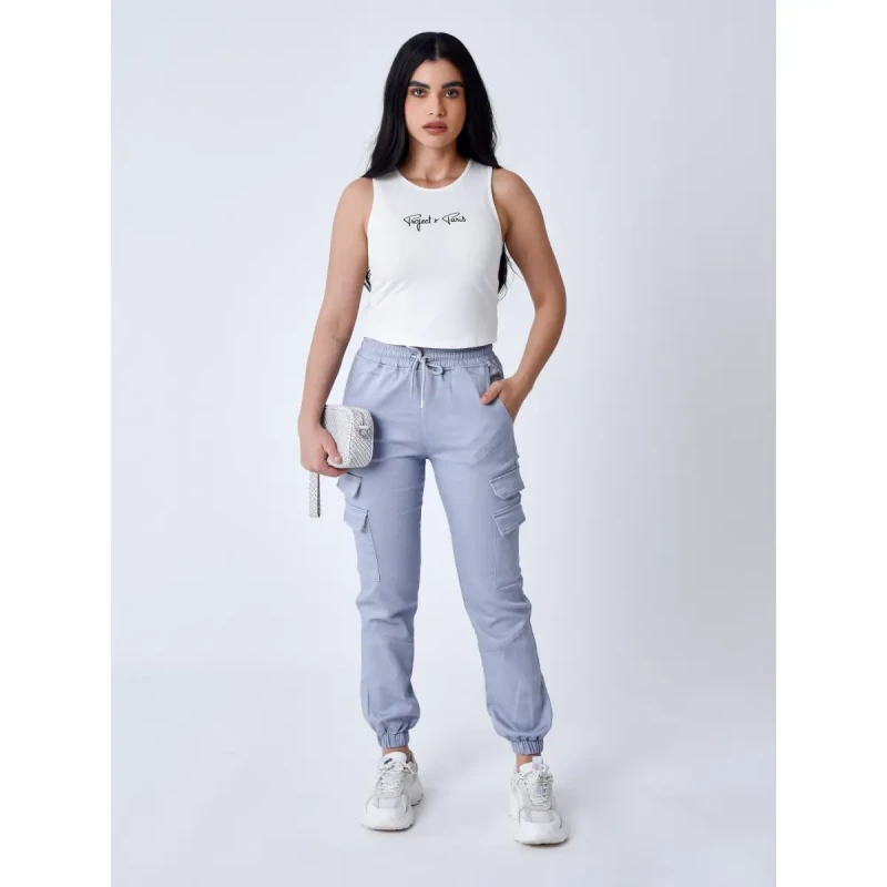 Image of Project X Paris Womens multi-pocket cargo Trousers Project X Paris Bleu Female S