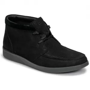 Image of Clarks Oakland Top Nubuck Boots - Black